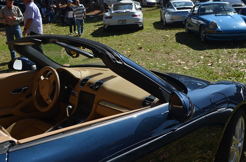 Porsches of various models and years were on display on St. Armands Circle Park.