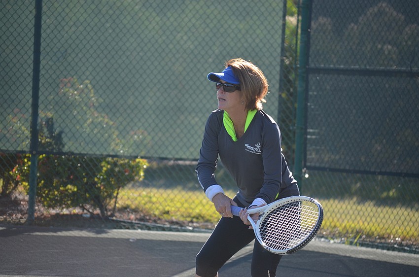 Cathy Kaplinski competes during a final match on Dec. 11.