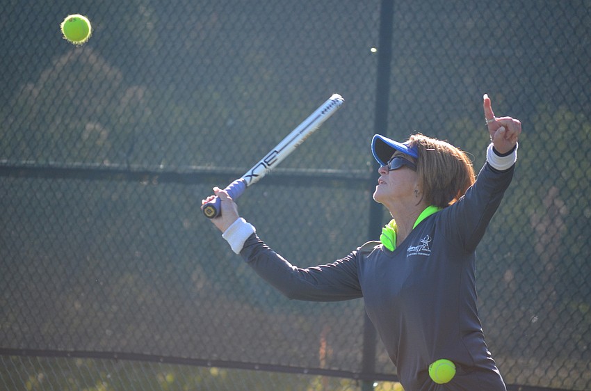 Cathy Kaplinski competes during a final match on Dec. 11.