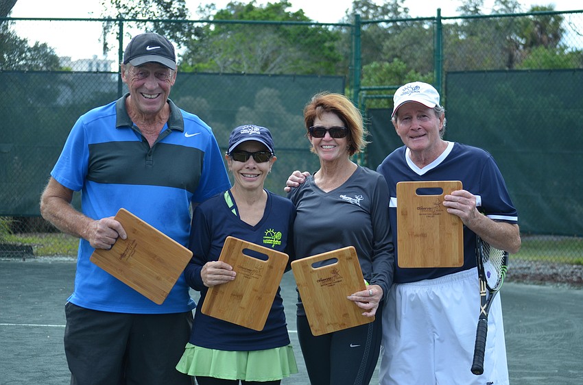 Division three finalists Trevor Gillot, Fanny Younger, Cathy Kaplinski and Walter Hackett