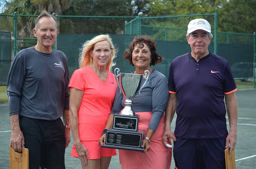 Division three winners Bob Kelly, Barbara Jendrysik and Christine and John Short