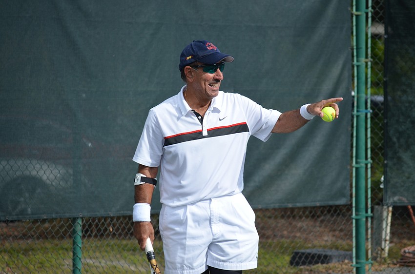 Rich Fiore smiles during the division two finals.