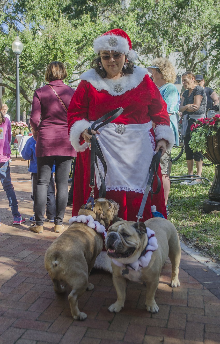 Susan May dressed as Mrs. Claus for the Jingle Paws Jubilee.