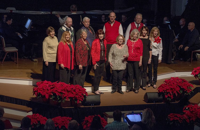 The opening ensemble sing during the 43rd annual First Sarasota Baptist church singing tree.