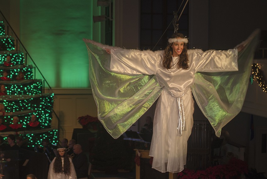 Jaime Still descended from the ceiling during the performance.