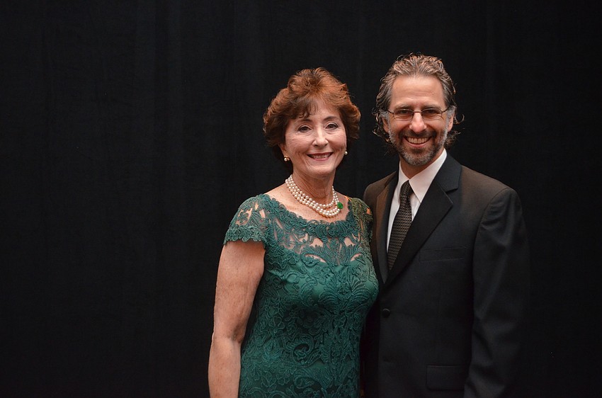 Event chairwoman Barbara Brizdle and Rabbi Brenner Glickman