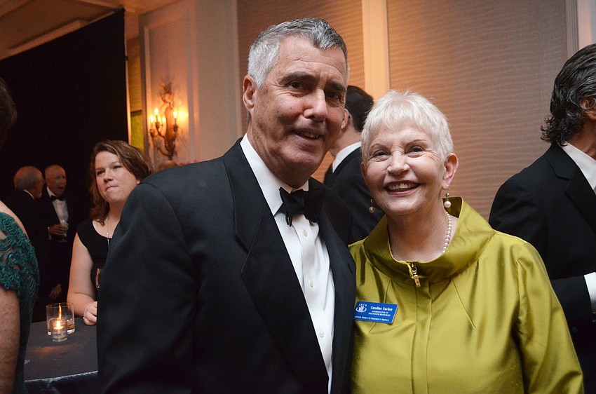 Steve Seidensticker, chairman for the JFCS Board of Trustees and Caroline Zucker, Sarasota County School Board chairwoman