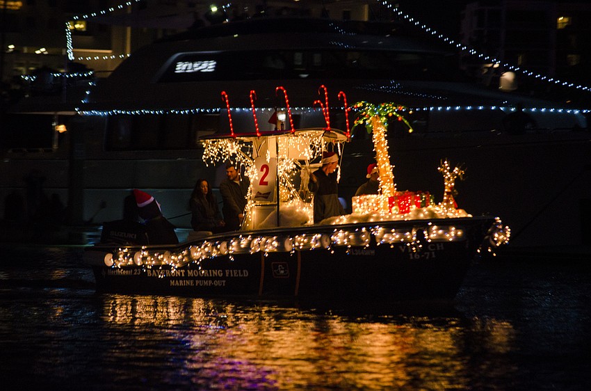 Boats sailed past Marina Jack to end the Boat Parade of Lights.