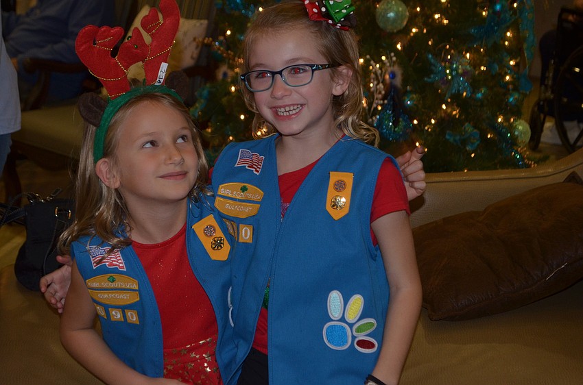 Emma Eitler and Madalyn Miles, both from Lakewood Ranch, entertained residents at Inspired Living.