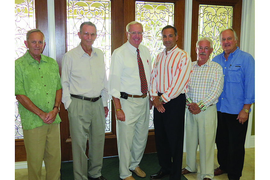 Longboat Key Foundation Chairman Bob Simmons with board members David Brenner, Warren Simonds, Jeff Mayers, Jim Brown and Tom Aposporos. File