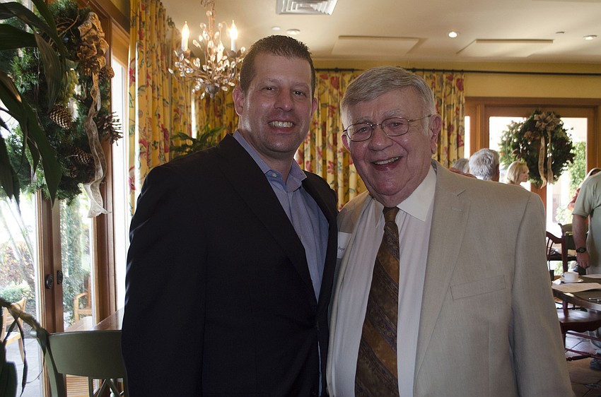 Anti-Defamation League’s Southeastern Area Counsel and National Religious Freedom Counsel David L. Barkey and Longboat Key Democratic Club President Murray Blueglass