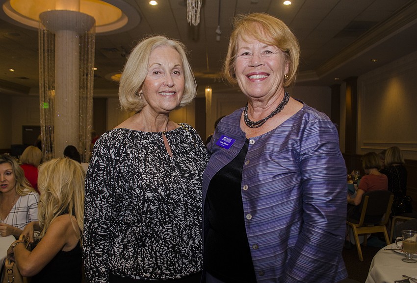 Treasurer Sandy Fulkerson and Patty Edwards