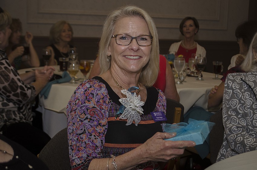 Katie Hayes was the final recipient of her table’s gift.