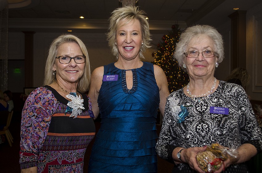 Katie Hayes, Board member Diane Muldoon and Marion Huffmire