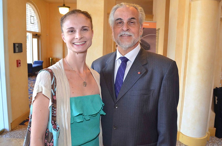 Francesca MacBeth and Sarasota Opera Artistic Director Victor DeRenzie