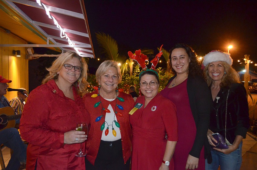 Pam Hagan, Chamber President Gail Loefgren, Debbie Shaffer, Aurora KAne and Tina Rudek