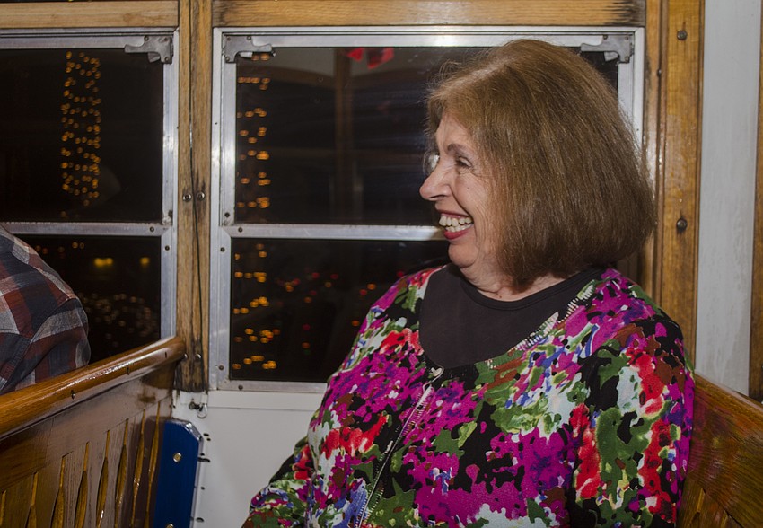 Lana Volpe laughs after misstating that a condo deserved a one rating, the contest’s lowest, when instead, she meant to give them a 10.