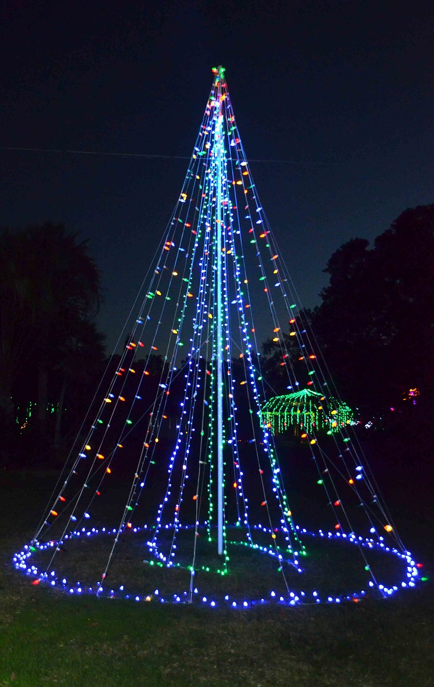 The gardens were lit at the Chairman’s Circle Preview of Lights in Bloom Dec. 15.