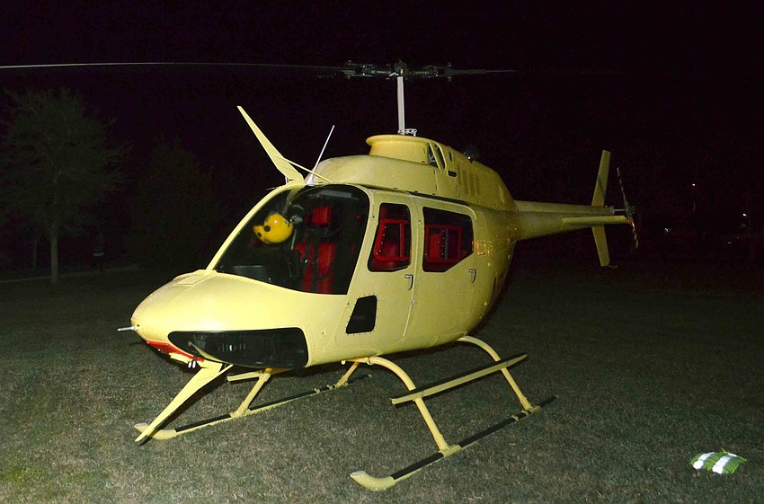 VIP experience auction winners arrived to the event via helicopter.