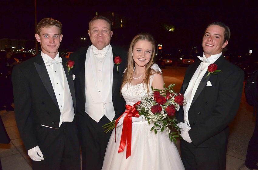 Ryan Blechta, Gordan Hester and his daughter, Callie Hester, and Charlie Christensen