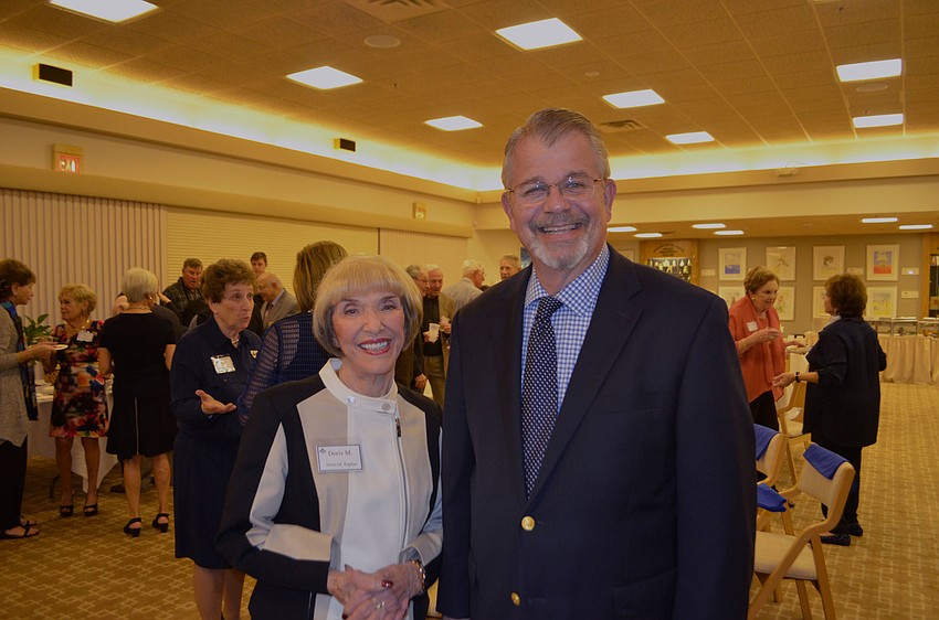 Doris Kaplan and Rabbi Stephen Sniderman