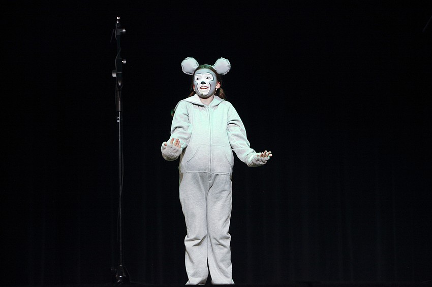 Ashley Murnen portrays Baloo, the bear, in 