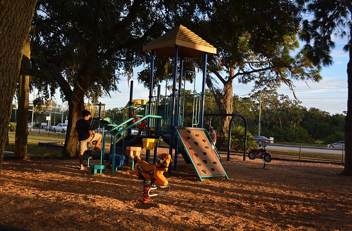 Sales tax revenues are slated for repairs and replacement of playground equipment and other needs. John Marble Park, pictured here, will receive several improvements. File photo.