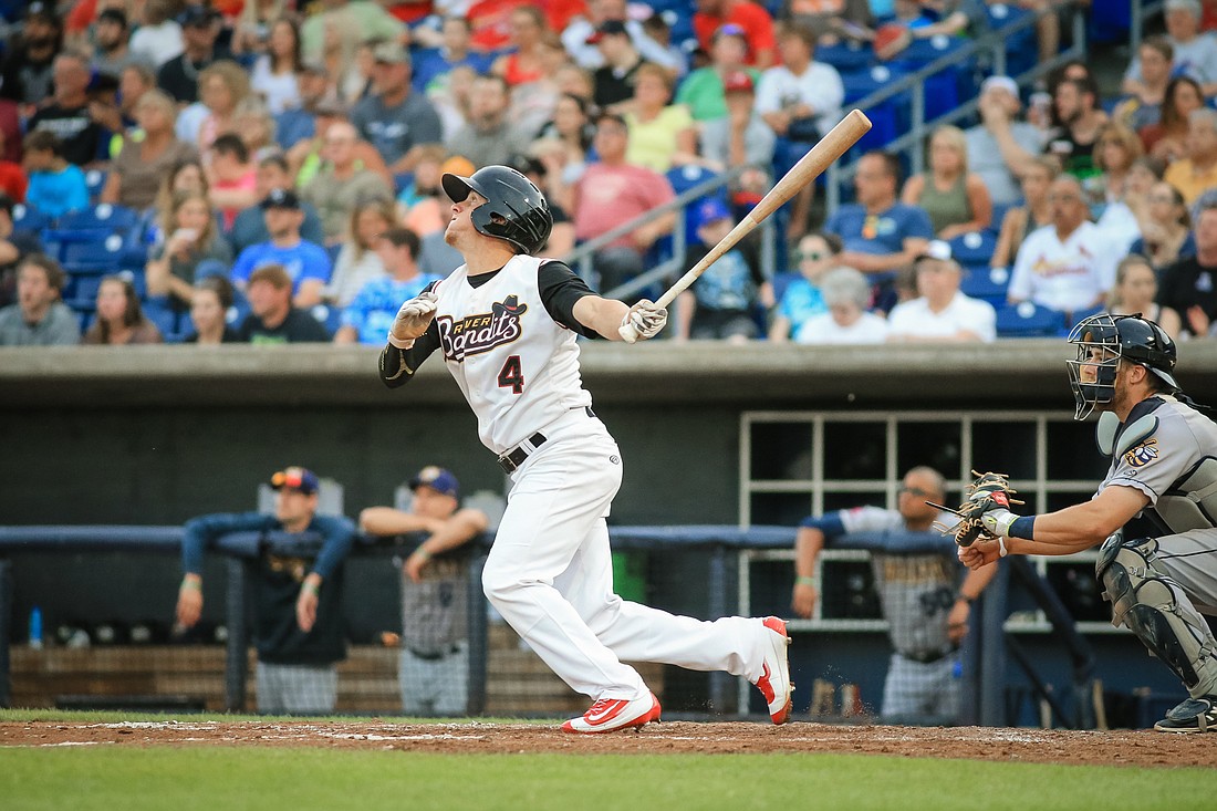 On July 7, former Braden River High outfielder Myles Straw was named the Quad Cities River Banditsâ€™ Player of the Month for June after batting .326 with six stolen bases. (courtesy Sean Flynn Photography)