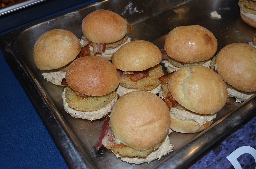 Seafood Shack’s version of BLTs, with bacon, fried green tomato and lionfish
