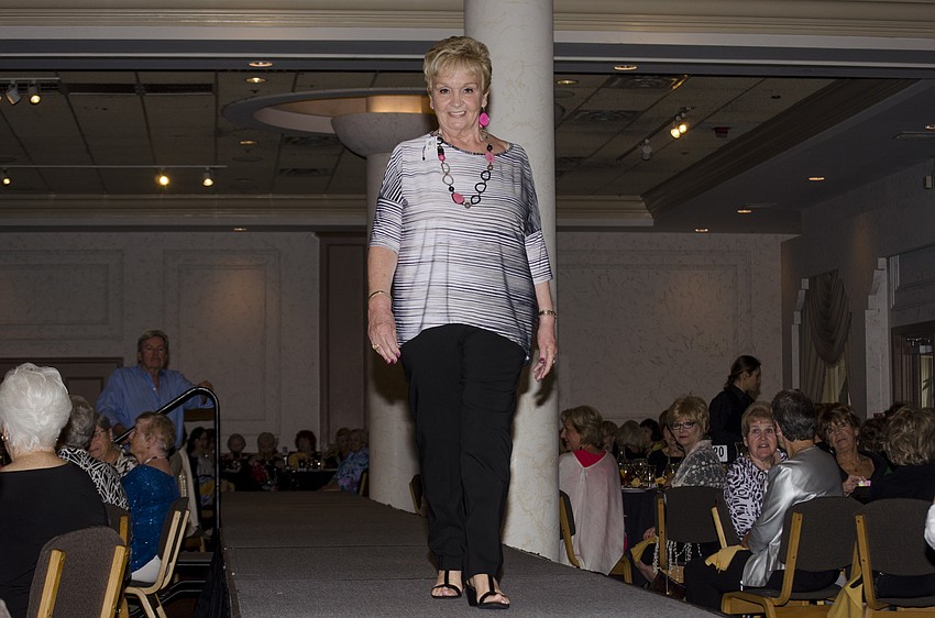 Lillian Dura models fashions from Patchington.
