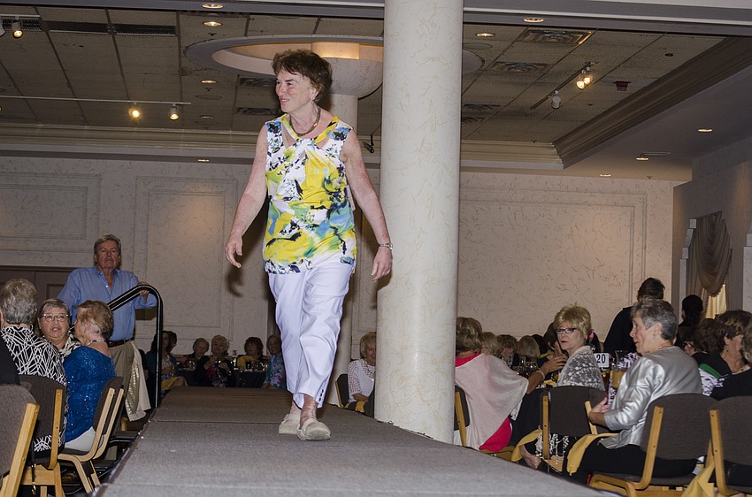 Judith Treloar models fashions from Patchington.