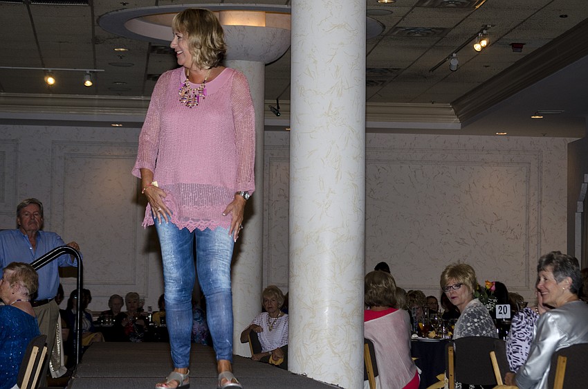 Terri Williams models fashions from Patchington.