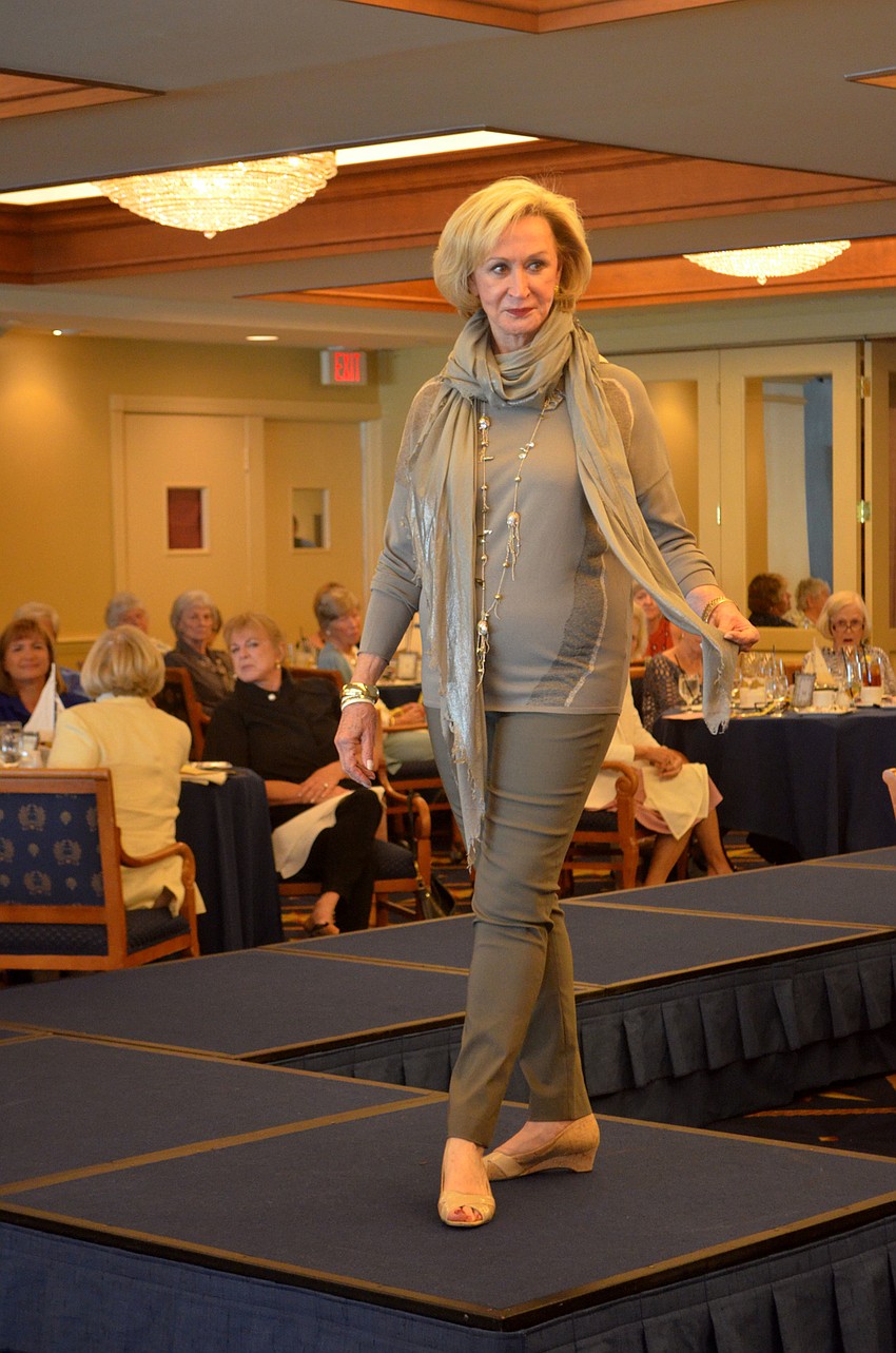 Elenor Maxhein takes a turn on the runway during the All Angels by the Sea fashion show on March 8.