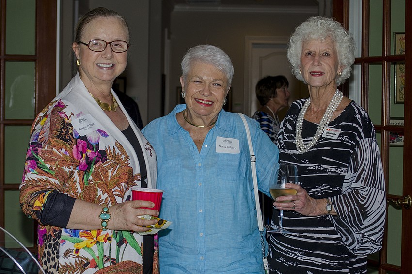 Alexandra Jupin, Nancy Colburn and Library Foundation of Sarasota County board member Lydia McIntire