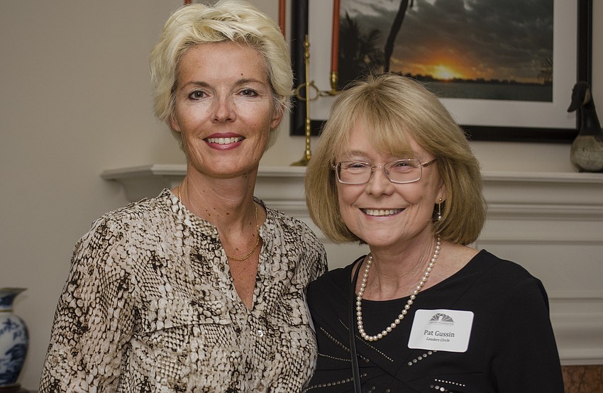 Aida Matic and Library Foundation of Sarasota County board member Patricia Gussin