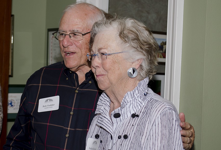 Library Foundation of Sarasota County board member Bob Vedder and Secretary of the Library Foundation Board of Directors Isabel Norton