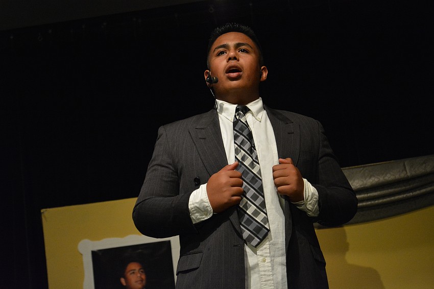 Oliver Warbucks (Marcus Gonzalez) grapples with the news that Annie does not want to be adopted. He comes up with a plan to find her parents.