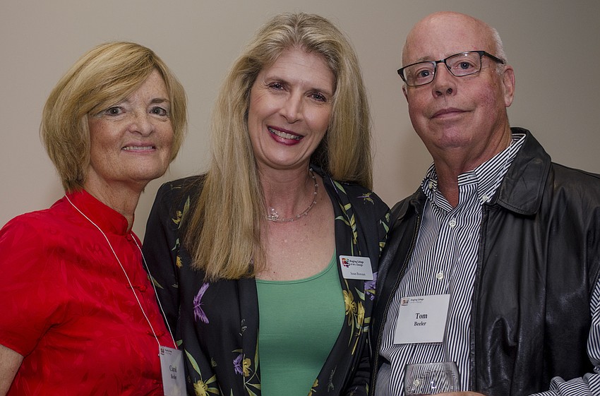 Carol Beeler, Ringling Director of Alumni Services Susan Borozan and Tom Beeler