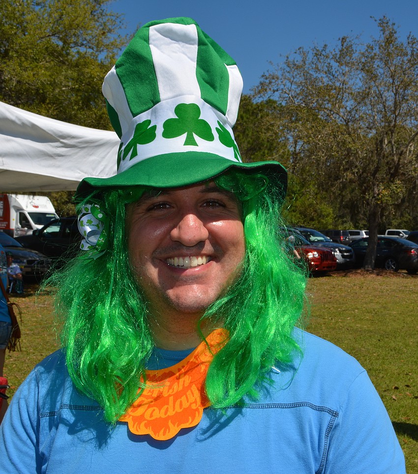 Lakewood Ranch'  s Sal DePaolis goes with the green at the festival.