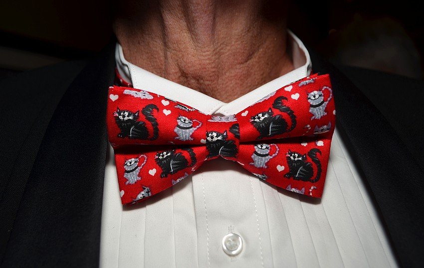 Doc Wallace found a custom bowtie on Etsy.com that he wore at the Cat Depot Gala on March 11 at Hyatt Regency Sarasota.