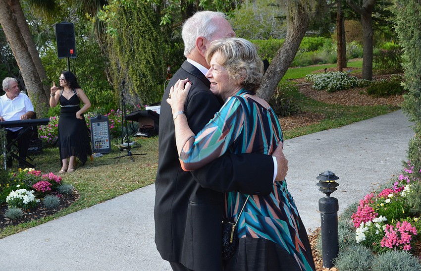 Jim and Kathy Silverberg dance during cocktail hour at Friendship Around the World on March 12 at Michael’s on the Bay.