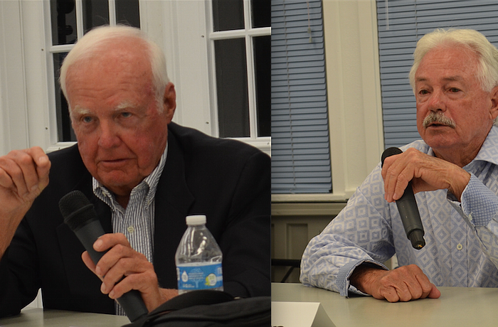 Incumbent Longboat Key Town Commissioner Jack Daly and former Mayor Jim Brown will return to the dais March 22.