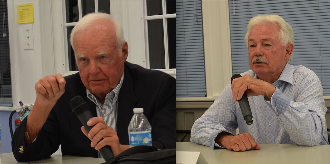 Incumbent Longboat Key Town Commissioner Jack Daly and former Mayor Jim Brown will return to the dais March 22.