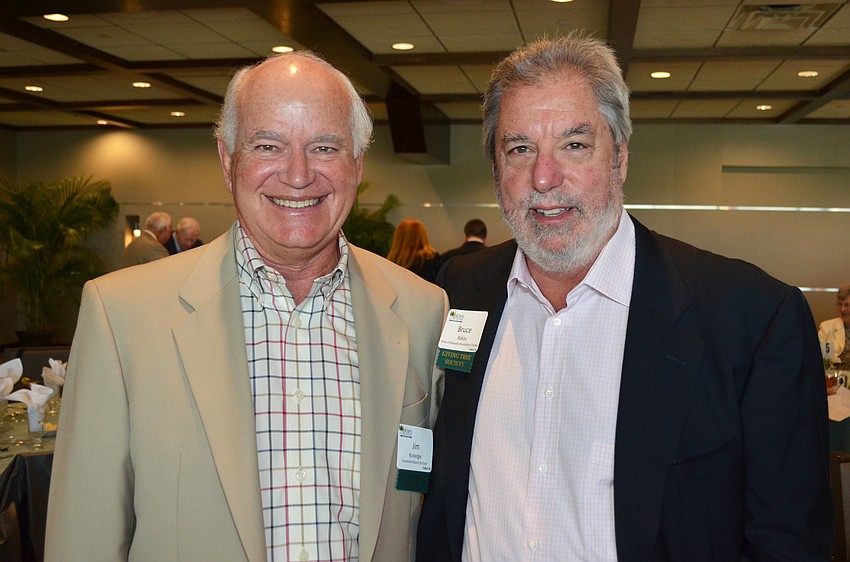 Pines of Sarasota Foundation Board Co-Chairman Jim Rutledge and Bruce Rakay