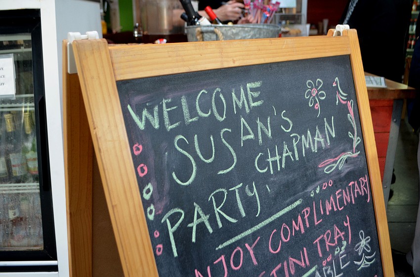 Chapman supporters awaited election results at Cafe in the Park on March 14.