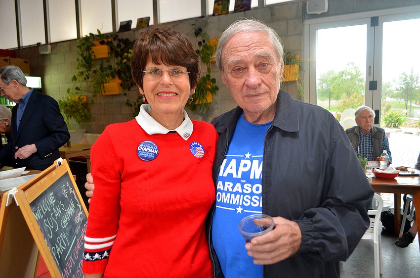City Commissioner Susan Chapman and Frank Brenner