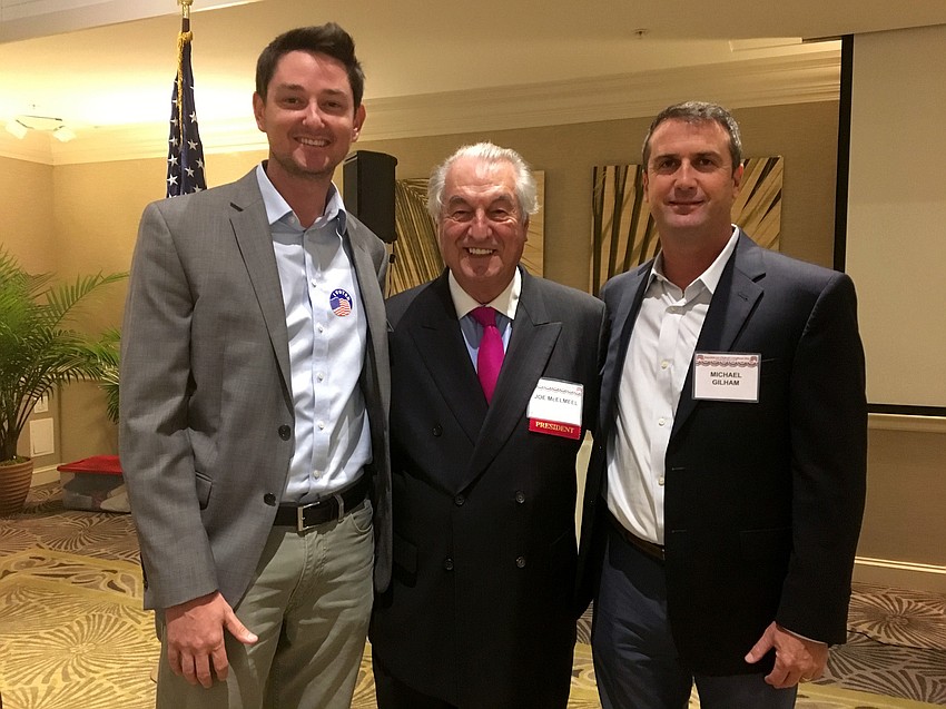 Robert Reardon, Republican Club of Longboat Key President Joe McElmeel and Michael Gilham