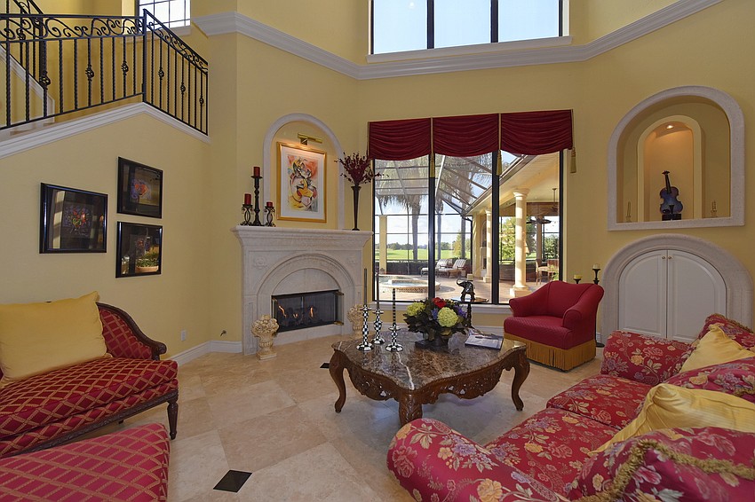 The formal living room is fit for foreign dignitaries.