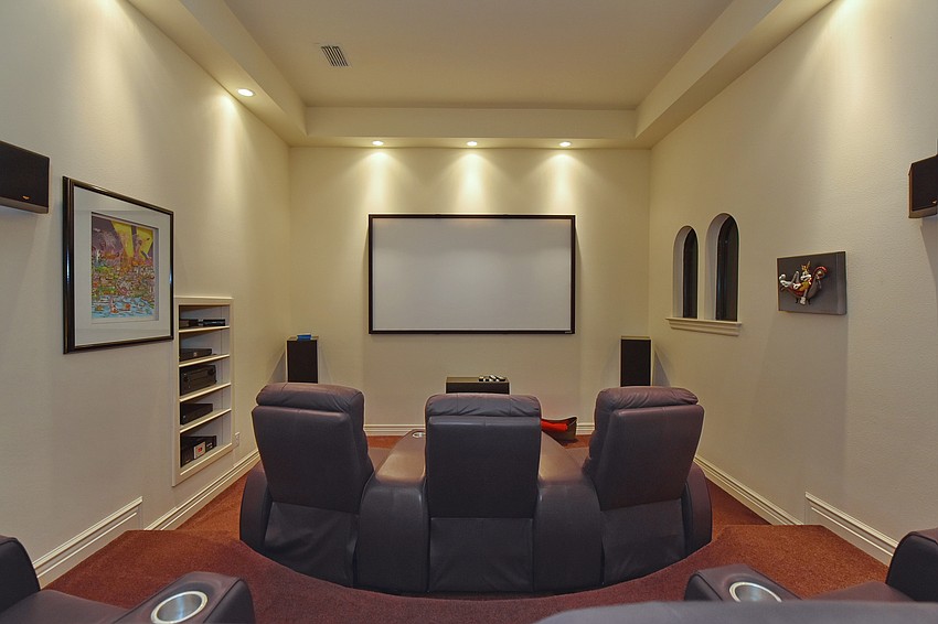 When you are the home owner, you can have a front row seat in the movie theater.