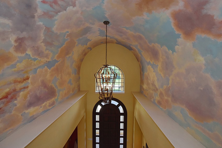 The ceiling rotunda in the main entry way is certain to make guests look up.
